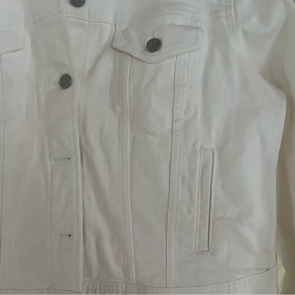 J. CREW White Women’s Denim Jacket, Large - Picture 3 of 9